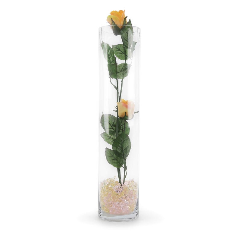 WGVI Quality Thick Weighted Tall Clear Cylinder Glass Vases, 4" W x 18" H, Flower Arrangement Floating Candle Holders Wedding Centerpieces Event Floral Container Artistic Display Home Decor, 1 Piece - Image 4